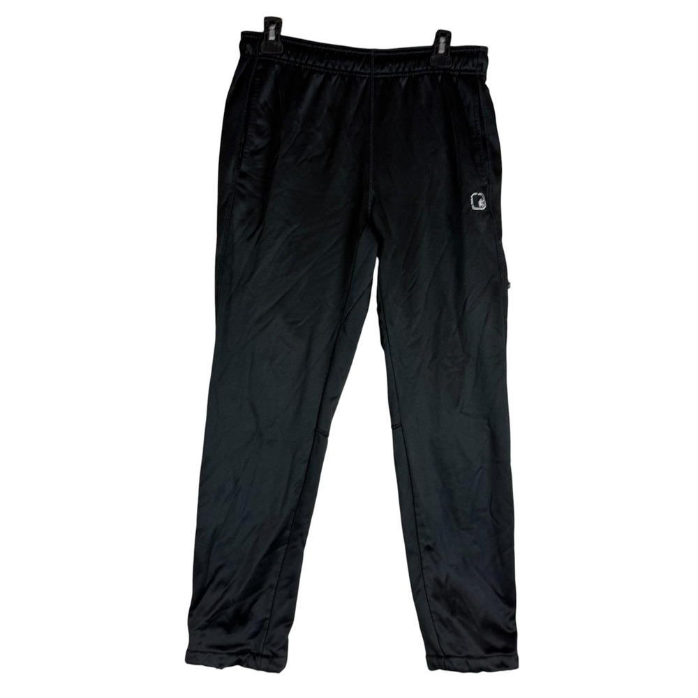 AND1 Pants Mens Medium Black Microfiber Track Zip Pocket Athletic Basketball